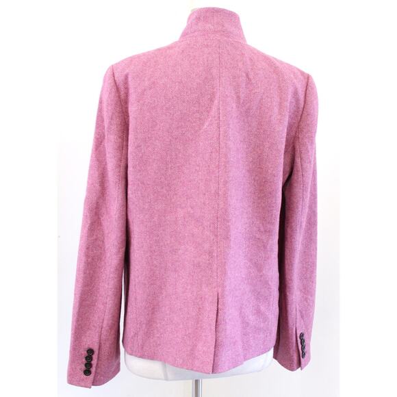 J Crew Womens Pink Regent Blazer in Donegal Wool Blend Tweed Size 14 Jacket - Picture 4 of 8